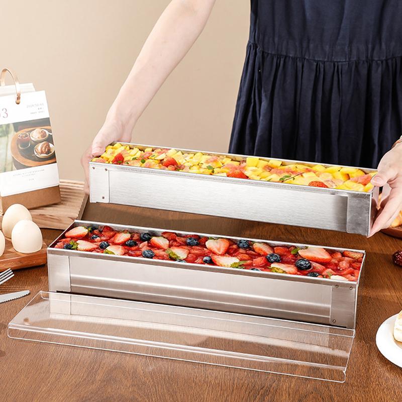 Tiramisu Cake Mold Removable Rectangular Non-Stick Stainless Steel Diy Cake Mousse Mold Tiramisus Baking Professional Tools
