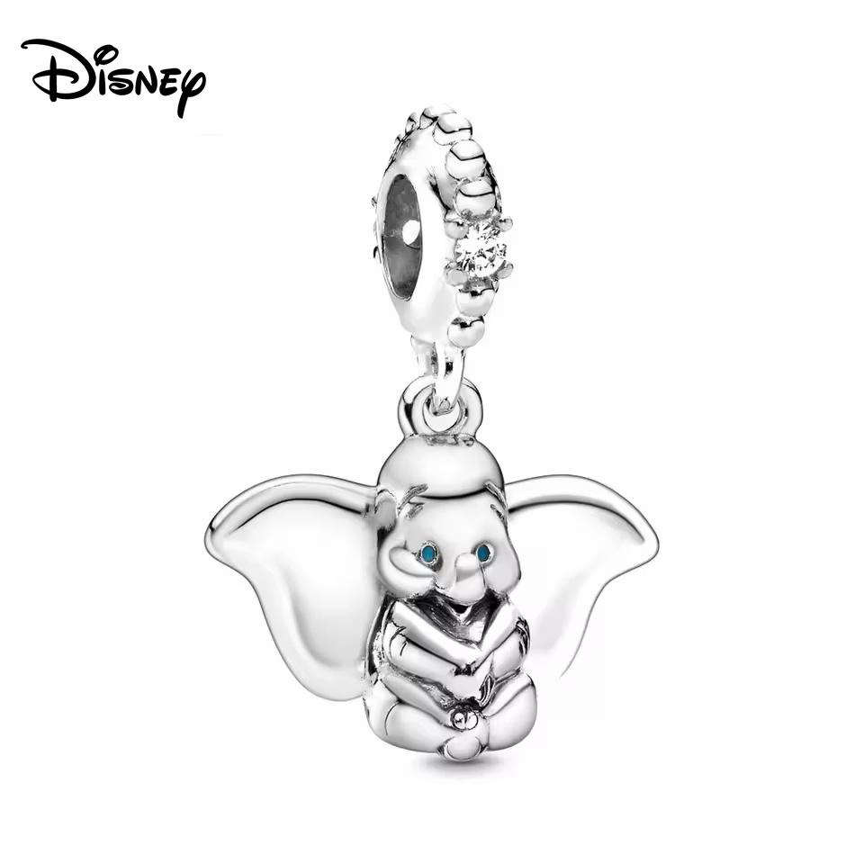 Disney 925 Silver Minnie Strawberry Bear Charms Beads Fits 3mm Original Bracelet Necklace Womens DIY Fine Jewelry Gifts