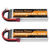 11.1v LiPo 5200mAh, 3S LiPo 50C Dean T Plug, for RC CarsTrucks, Boats, Drones, Buggies (2-Pack)