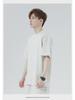 Мужская футболка High Street Trendy из японского плотного хлопка, 275 г, короткие рукава, свободный крой, небольшой воротник, однотонный цвет.