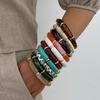 Acrylic Boho Bracelets Leopard Print Curved Tube Bangle Fashion Acrylic Bracelets  Lady Gifts