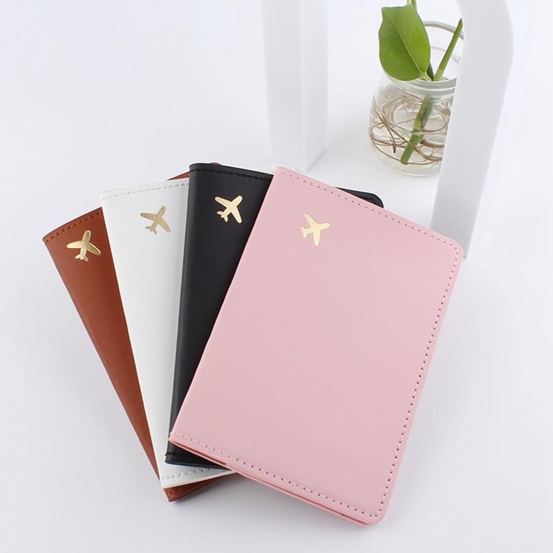 PU Leather Passport Cover Case Holder with ID Credit Card Slot Card Document Pocket Wallet for Travel Passport Sleeve