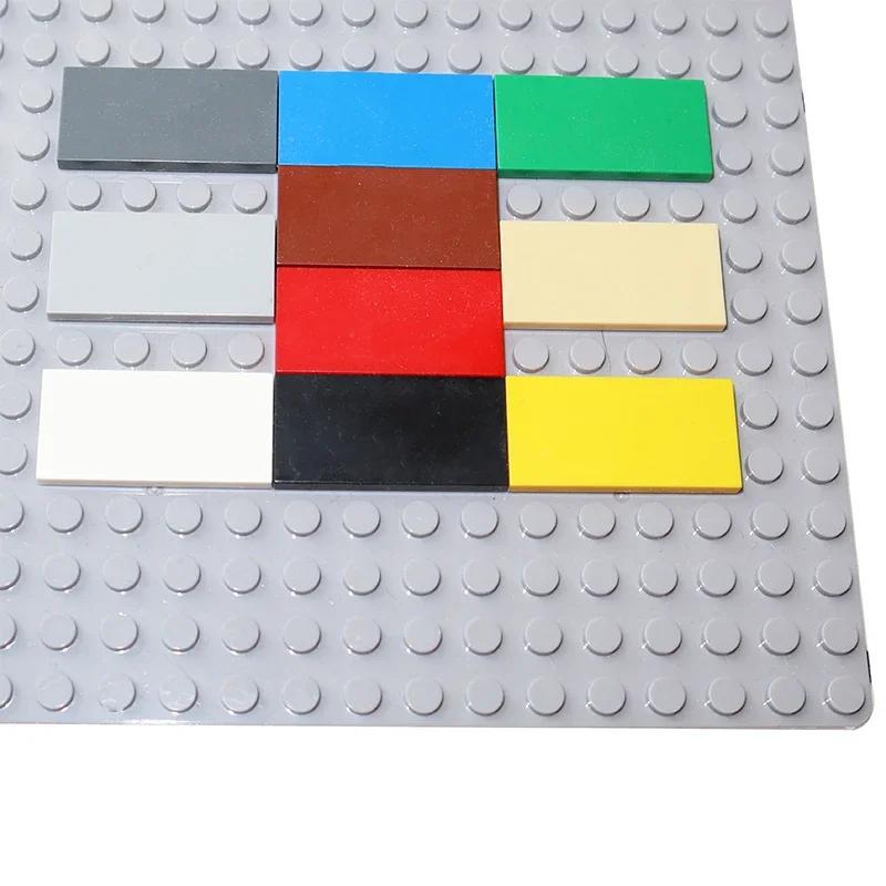 100 ШТ. Детали для сборки MOC 87079 Размер Плоская плитка Гладкая 2*4 Строительные блоки DIY Образовательная Креативная игрушка 2x4 Кирпичики