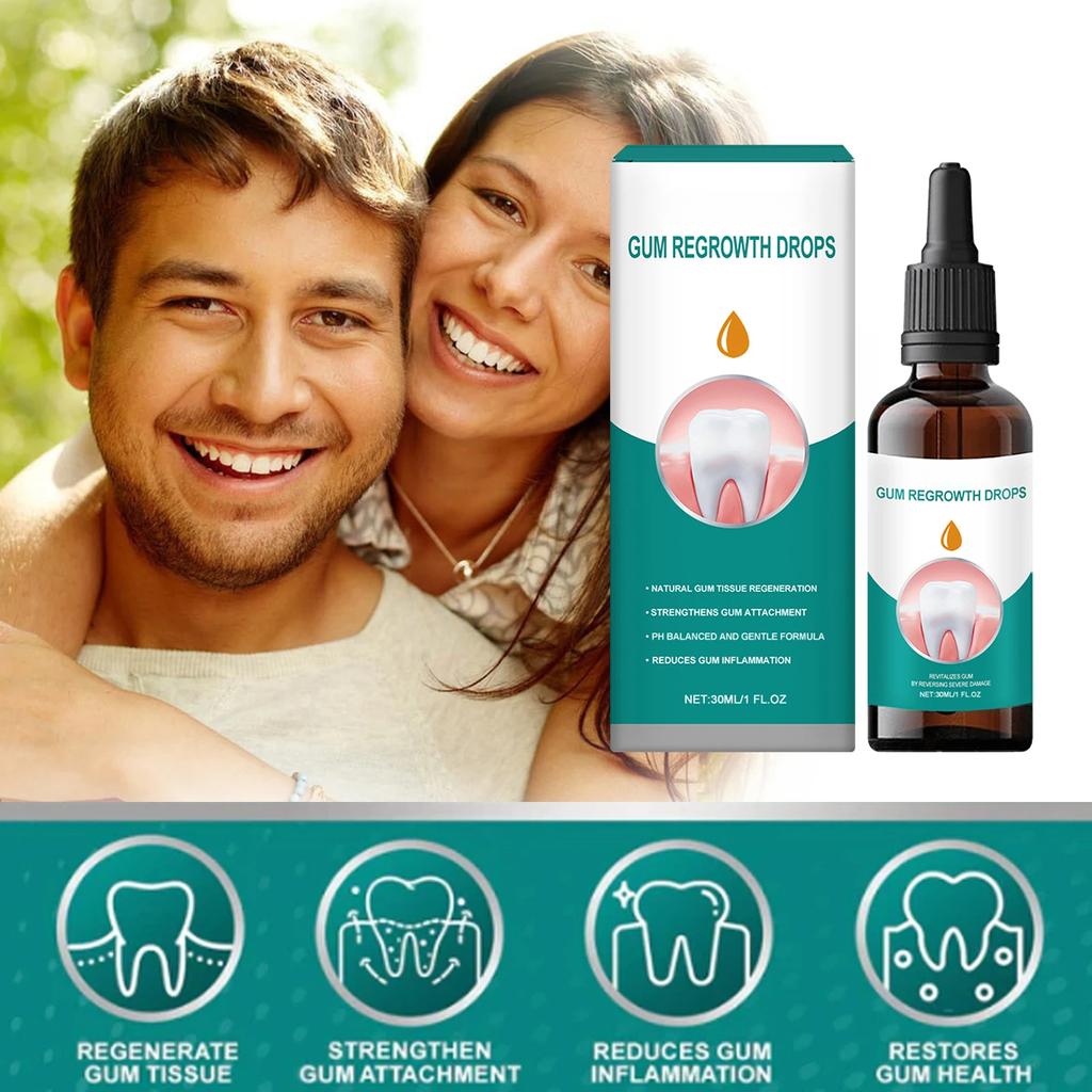 Капли для восстановления десен Быстрое лечение полостей Кариес Отбеливание зубов Удаление желтого налета Пятна Устранение кариеса Десен Зубная паста