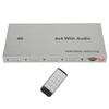HD Multimedia Interface Switch 4 In 4 Out 4K 30Hz Video Switcher Splitter with Sound Extractor for