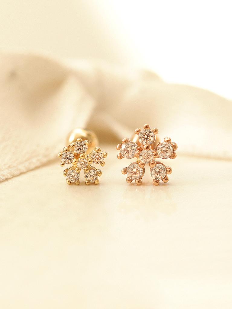 Минималпирсинг Серьги-гвоздики Ежедневные Космос 14K