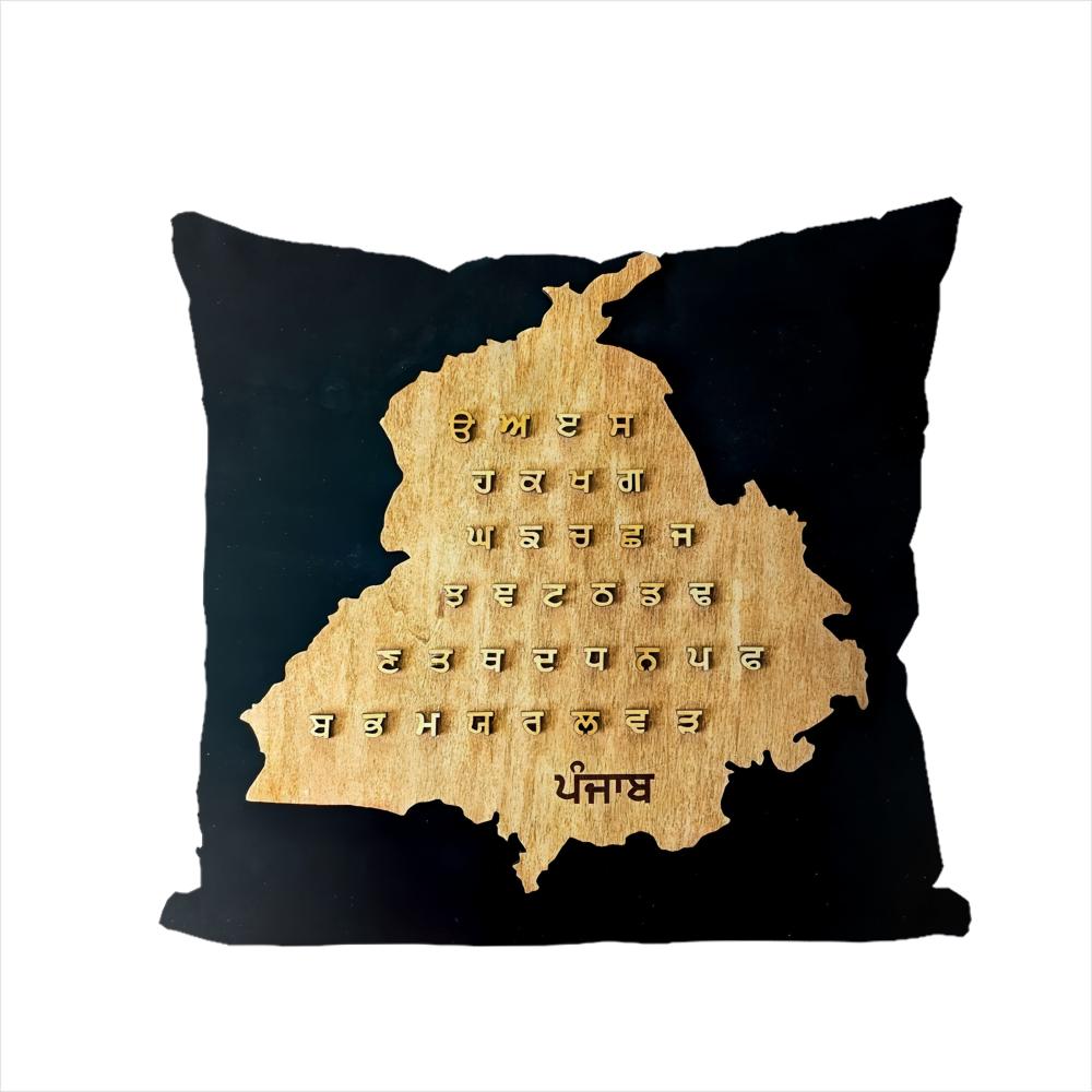 PPunjab Map Pillow Case For Car Sofa Decorative Home Doublesided Print Plush Square Throw Pillow Cushion Cover