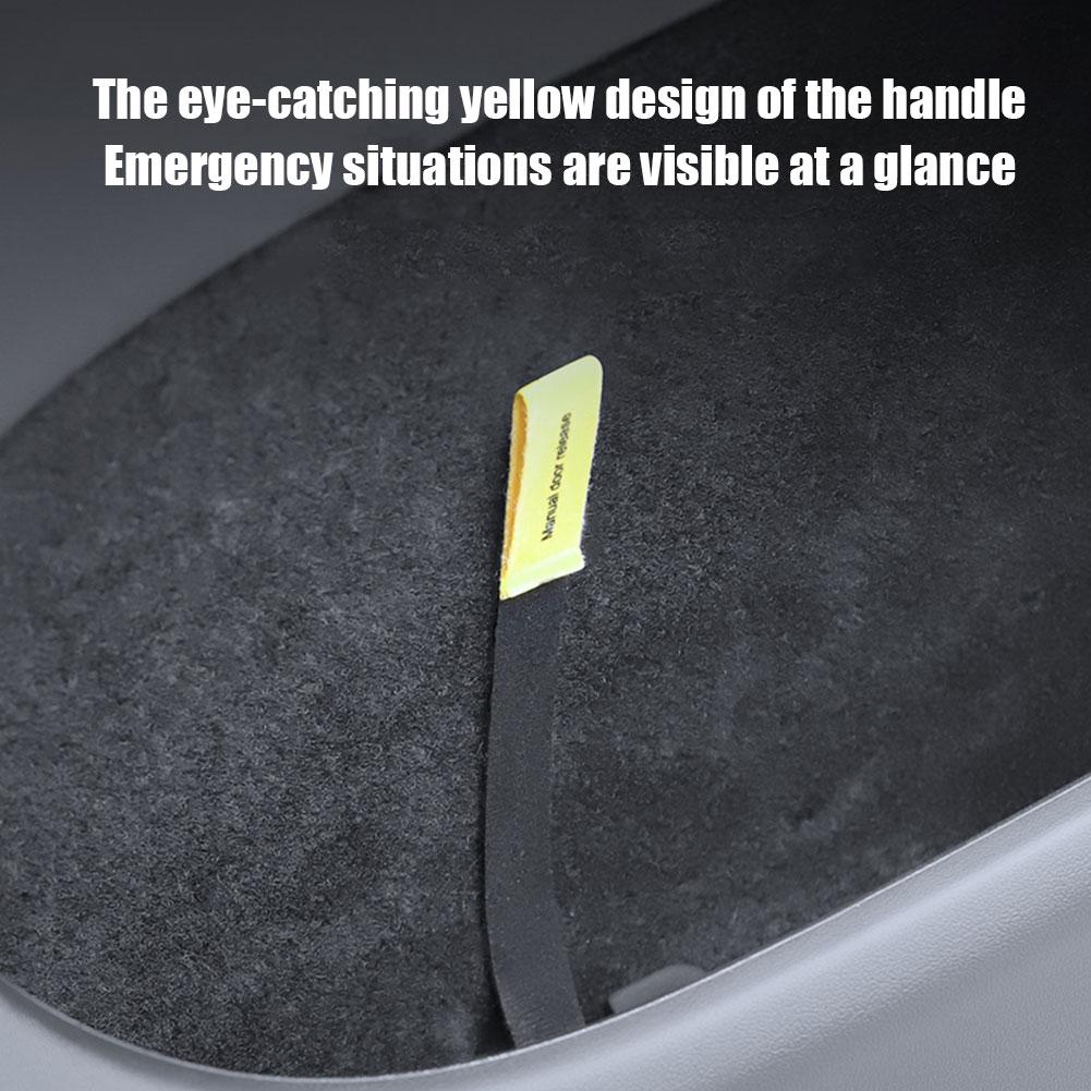 Механический переключатель задней двери, удлиненная аварийная ручка двери автомобиля, ручная кнопка открывания двери, аварийный съемник для Tesla Model Y