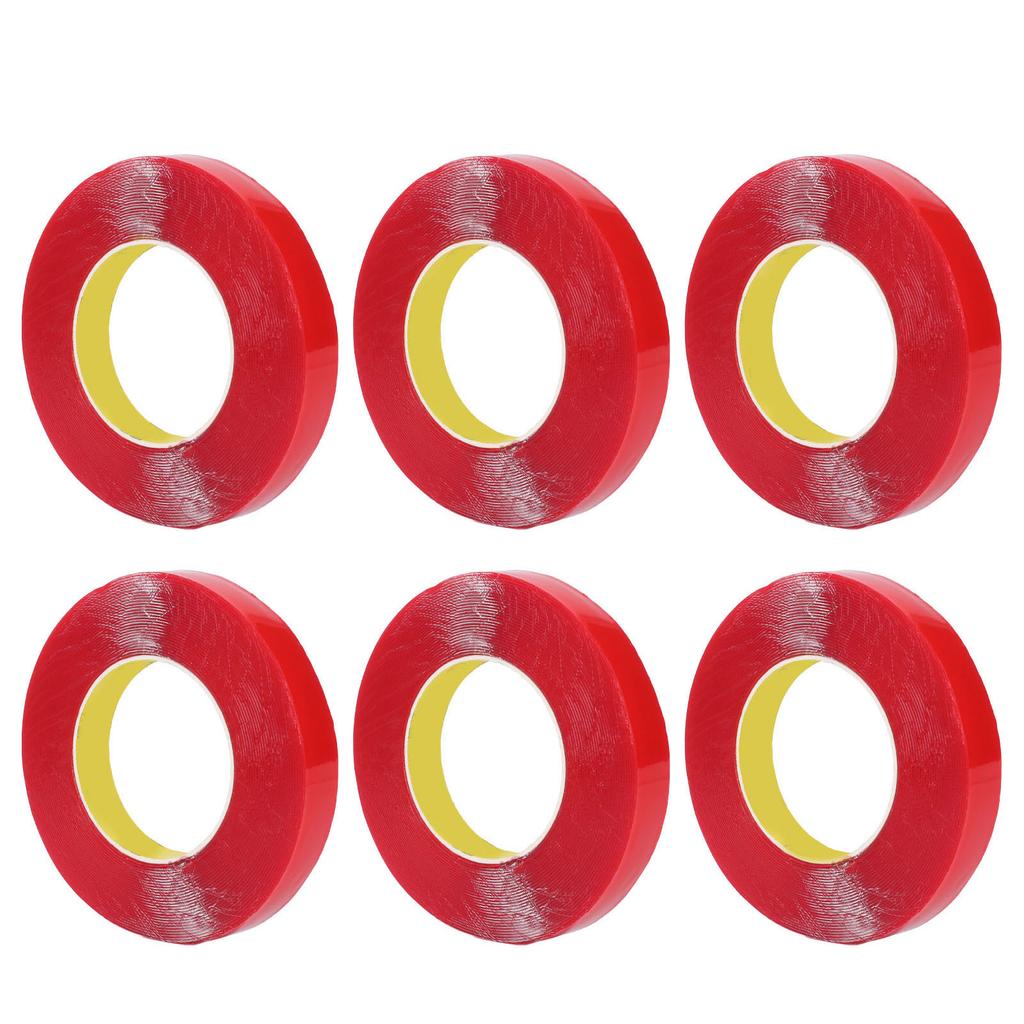 6 Rolls Double Sided Tape Weatherproof Adhesive Removable Heavy Duty Mounting Tape for Wall Hanging Frame Installation