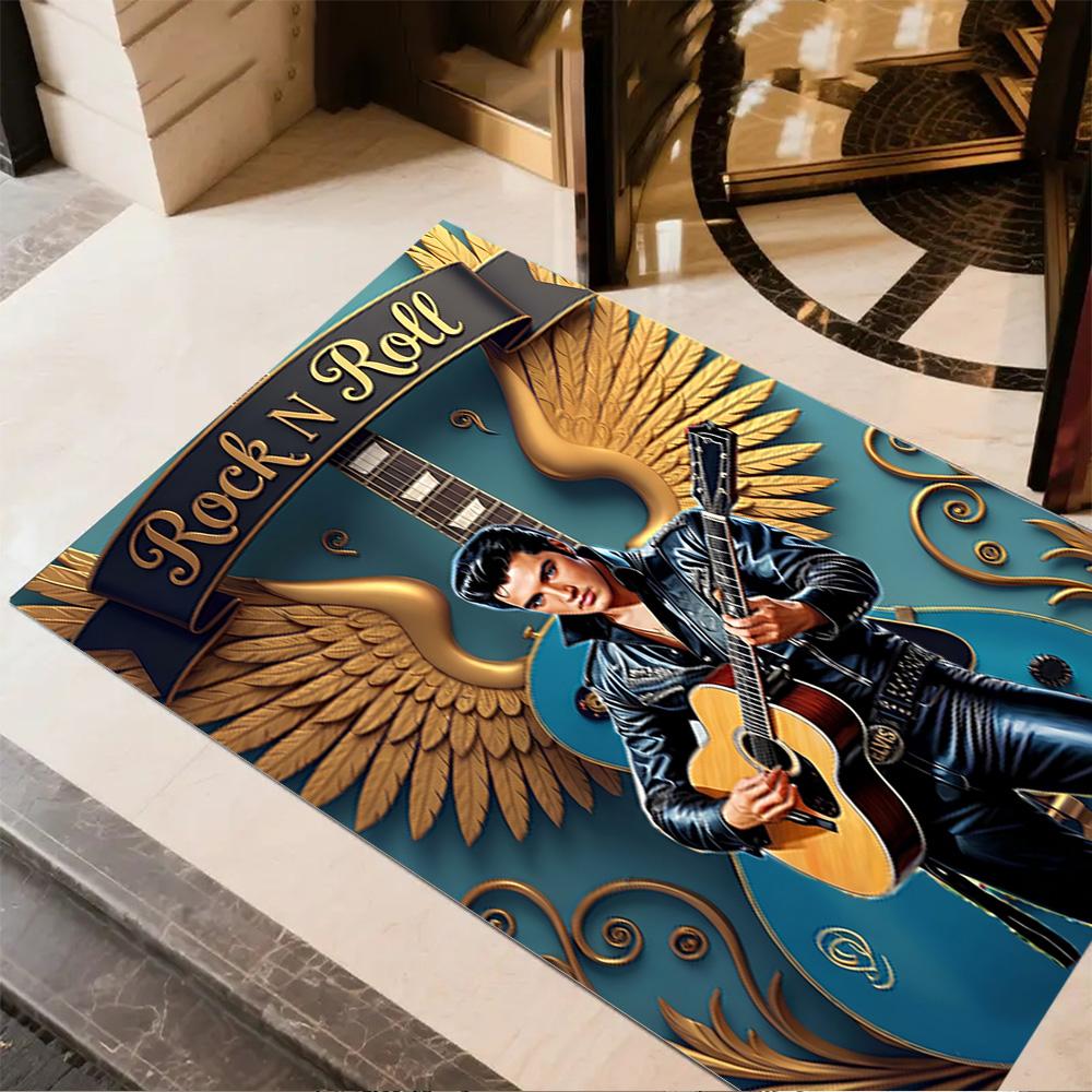 Elvis Presley Performance Floor Rug Office Rug Design for Entryway Game Room Living Rooms Kitchen Antislip Carpet Office home decor