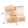 1/12 Dollhouse Simulation Kitchen Display Cabinets Model Dollhouse Miniature Kitchen Furniture Decoration Pretend Play Toys