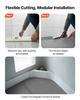 Drainage Mat, 90 x 500 cm, PVC Non Slip Commercial Floor Mat, Wet Area Water Drain Splash Matting Hollow Doormat Roll, for Outdoor Indoor Restaurant