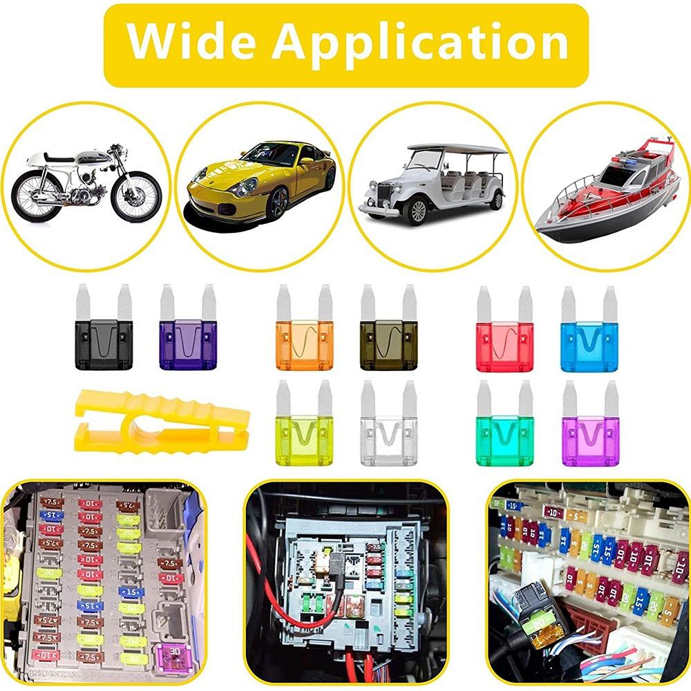 1000/306/120/50PCS Car Fuses Assortment Kit Mixed Vehicle Blade Fuses Standard Mini Mirco Fuse for Automotive Electrical Systems Fuses4