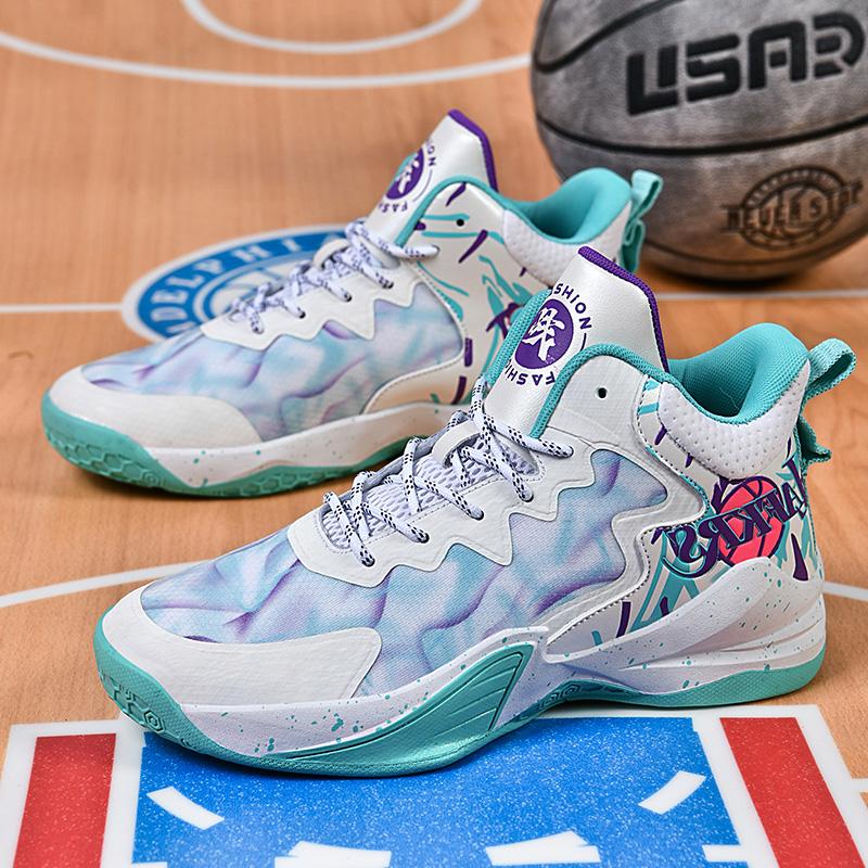 Новые профессиональные тренировочные кроссовки для баскетбола, мужские кроссовки для бега, спортивная обувь с противоскользящей одеждой