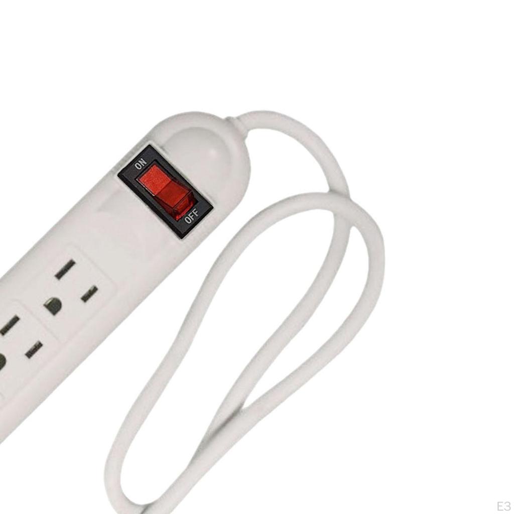 6 Outlet Power Strip Accessories US Plug Compact Multifunctional Overload Protection with Cord for