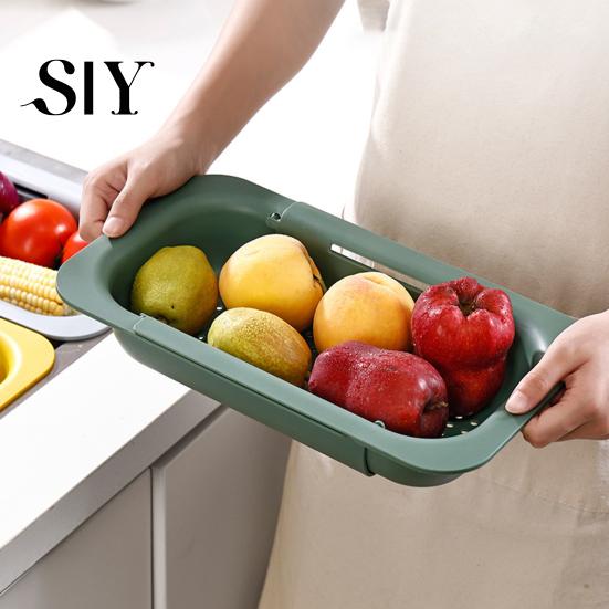 Adjustable Sink Strainer Retractable Drain Basket Over The Multifunctional Grade PP Extendable Fruit Space-saving Colander Vegetable Washing