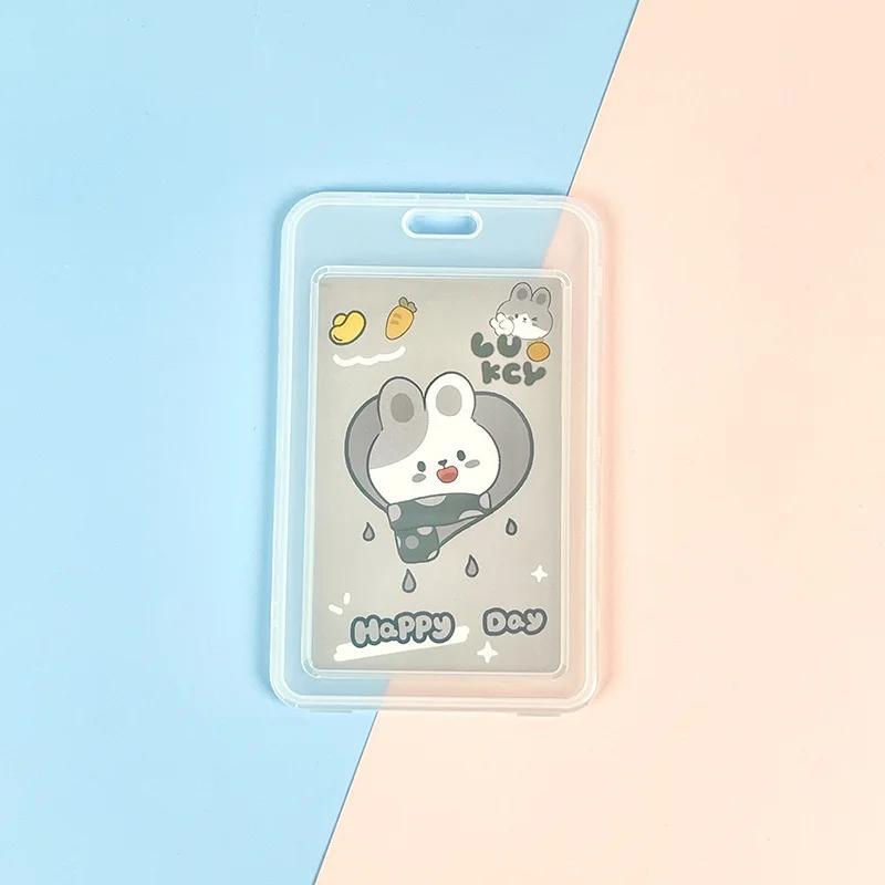 Kawaii Cartoon Lanyard Card Cover for Student Bus Cards Case Work Card Covers Id Credit Holder Storage Bags
