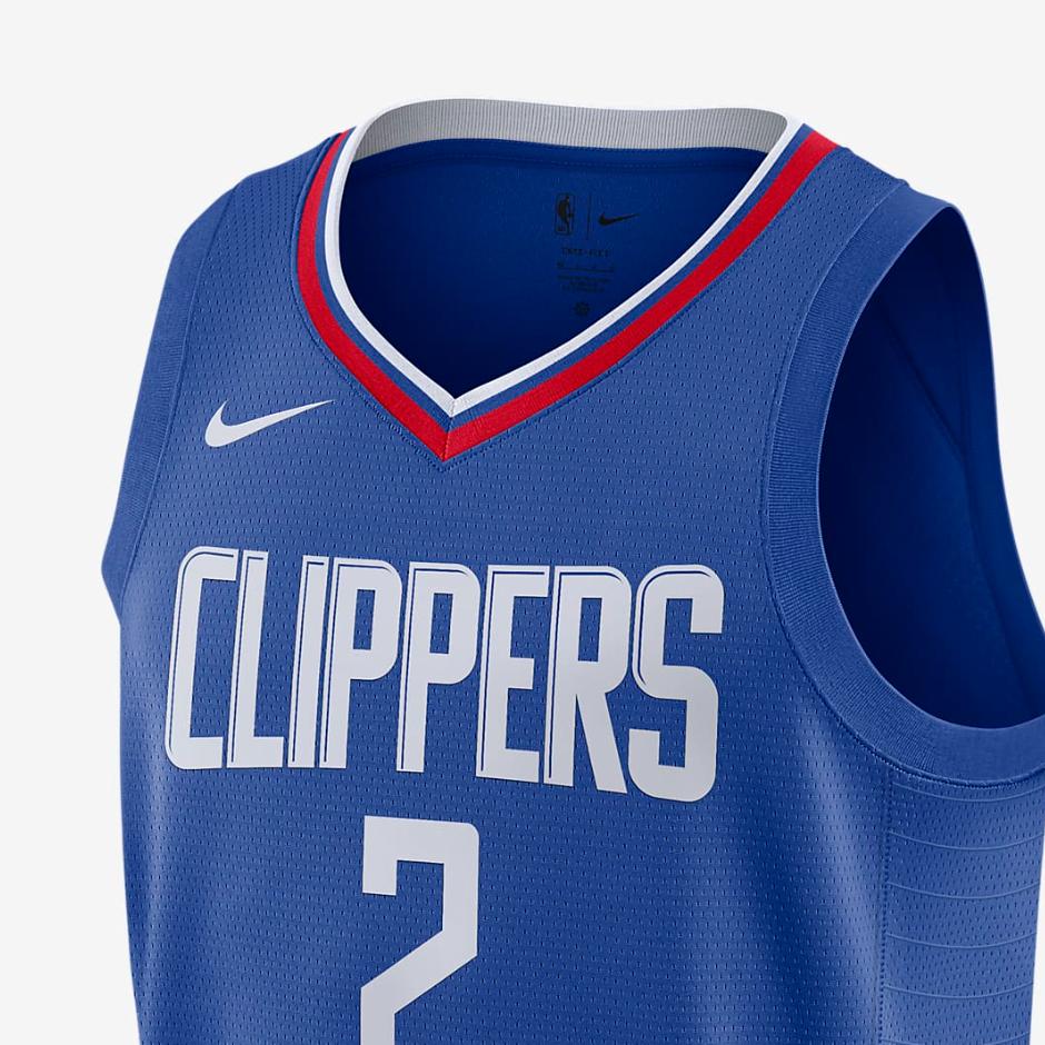 Nike NBA Team Printed Jersey 22-23 Leonard No. 2 Breathable Slim Fit Unisex Tops Blue DN2008-400