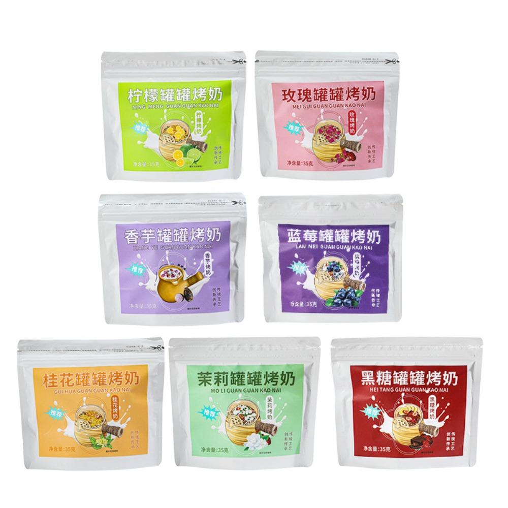 Zhongzhi cans, roasted milk, stove-made tea, material packs, roses, jasmine, blueberries, osmanthus, roasted milk packs for a week, drinks in stock
