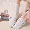 1 пара женских носков, очень эластичные, уютные зимние носки до щиколотки, утолщенные, двухсторонний флис, теплые носки-тапочки