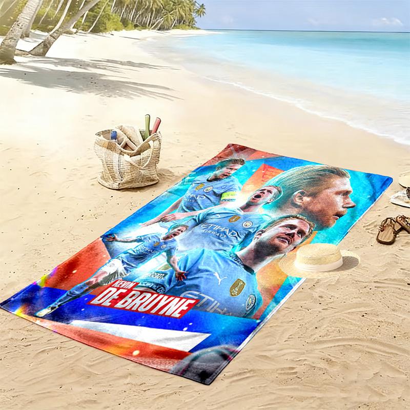 Man City'S Rodri Versatile Defender Waves Beach Towel Beach Towel For Vacation Photos Outdoor Camping Seaside Absorbent Bath Towel