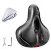 WSKLY Bicycle Saddle Extra with for Road Mountain and Cross Bikes Cushion, Thick, Pain-Free, Shock-Absorbing, Breathable, Water-Repellent,
