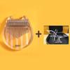 Kalimba Acrylic 17 Key Transparent Kitten Thumb Piano Mbira with Tuner Hammer Holder Kalimba Case