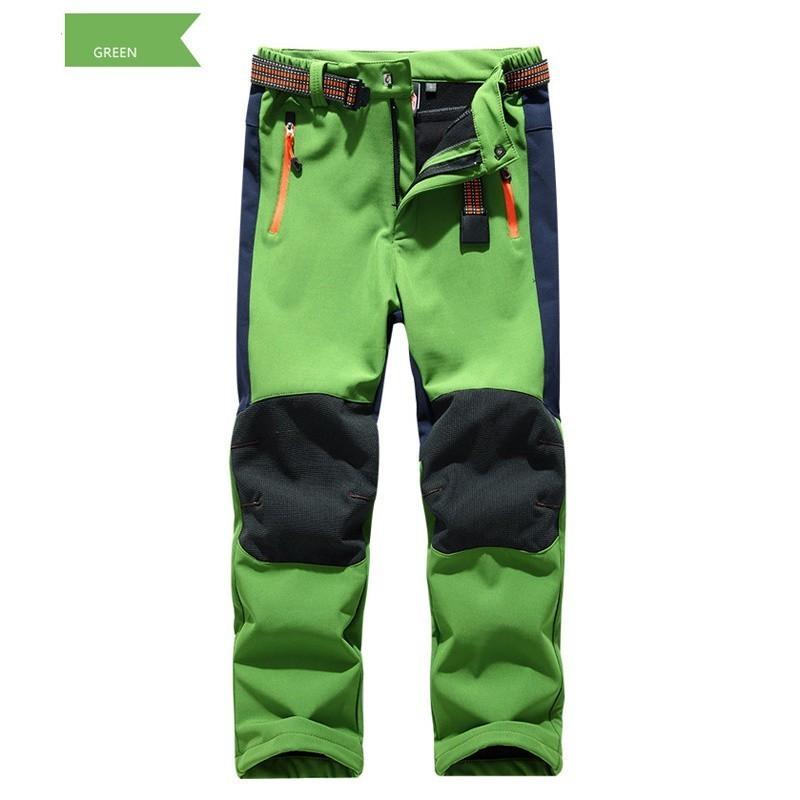 2024 New Windproof Waterproof Children Outdoor Kids Pants Boys Girls Soft Shell Pants Warm Teensclimbing Pants Sweatpants Enfant