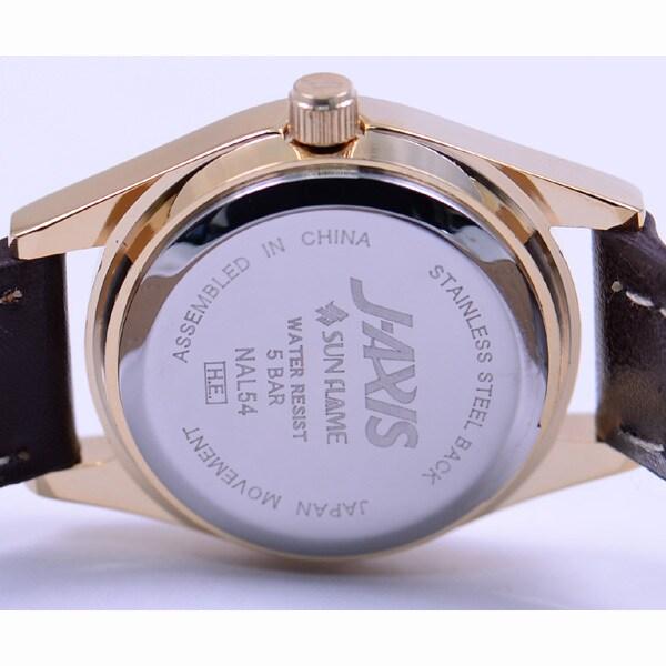 J-AXIS NAL Series Women's Quartz Wrist Watch - Brown / Silver NAL55-G NAL53-S NAL54-G Gift Casual Business Sports Student