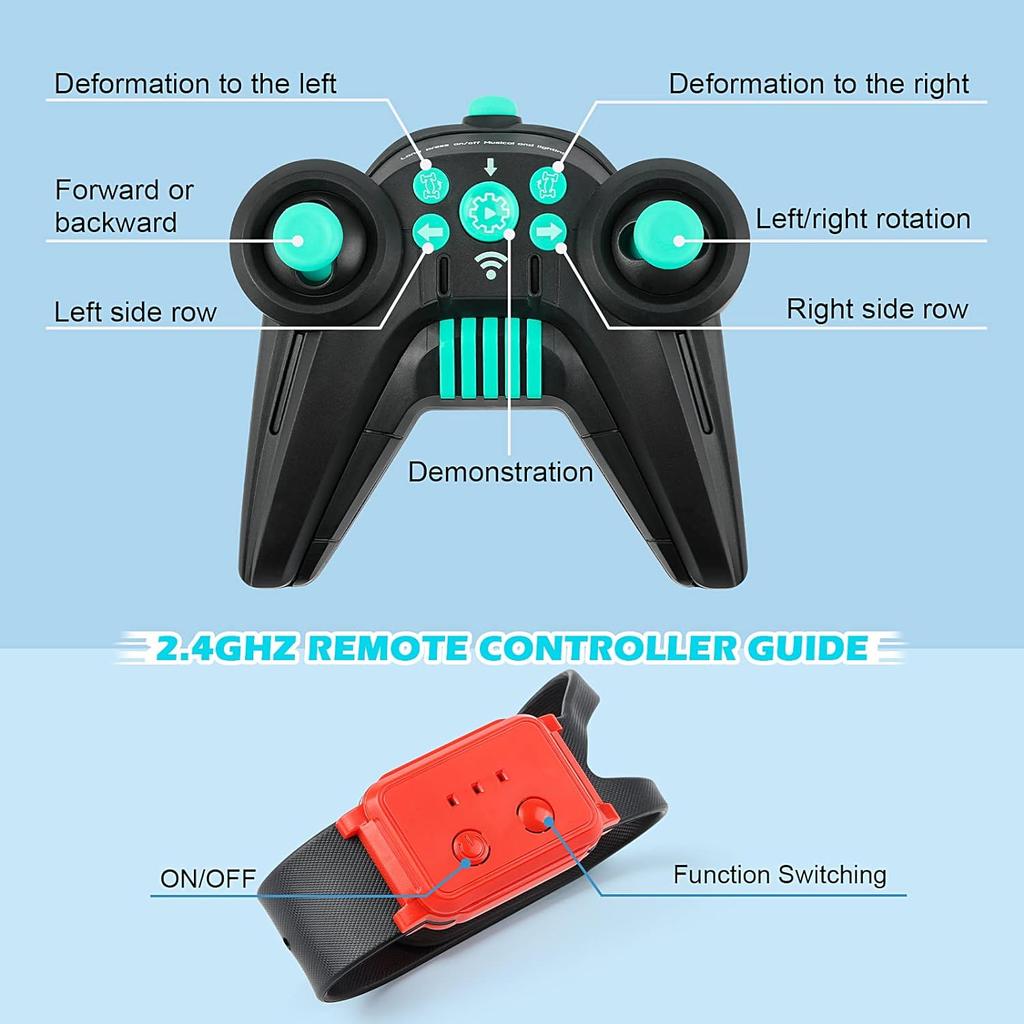 Машинка на радиоуправлении с датчиком жестов - лучшие подарки для мальчиков 6-12 лет, вращающийся на 360 °, 4WD, пульт дистанционного управления, трансформирующийся, 2,4 ГГц, автомобиль с ручным управлением