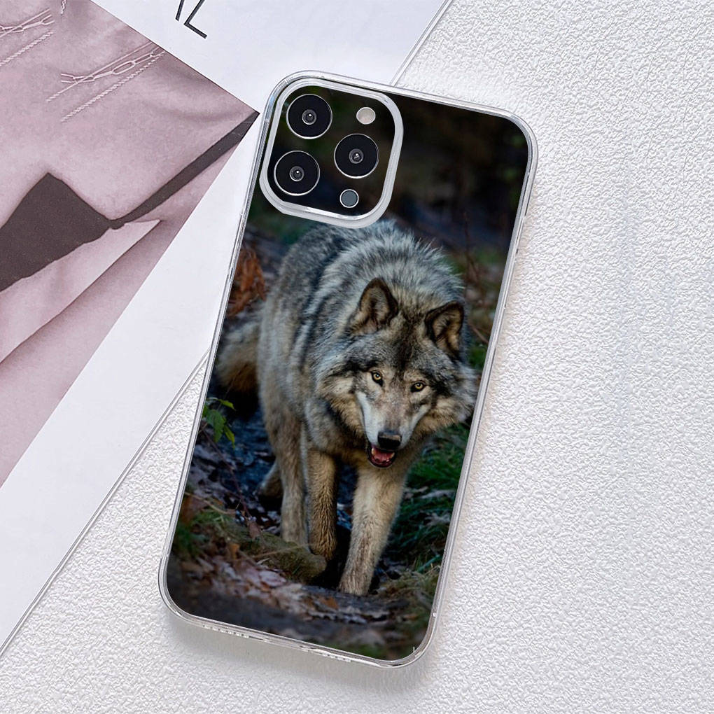 Чехол для телефона Motorola Moto Edge 40 30 neo G54 G24 G84 iPhone 15 14 Xiaomi Redmi Note 13 12 11 Pro Samsung Galaxy A34 A14 A15 A54 Animal Wild Wolf