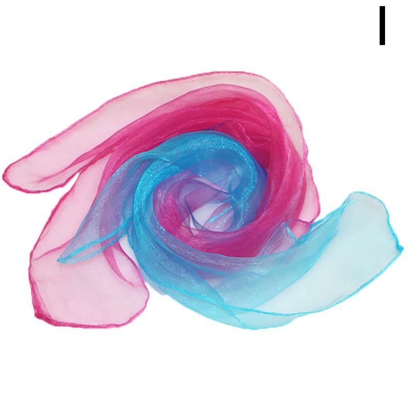 Прозрачный летний шарф для женщин, квадратный градиент цвета, головной убор, блестящая тонкая шифоновая шаль с воротником, аксессуары для пляжного отдыха