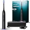 Электрическая зубная щетка Sonicare 7100 Зарядное устройство для десен и дорожный футляр Черный [Модель 2025 года] (Премиальный уход, Подставка, В комплекте) HX7421/11