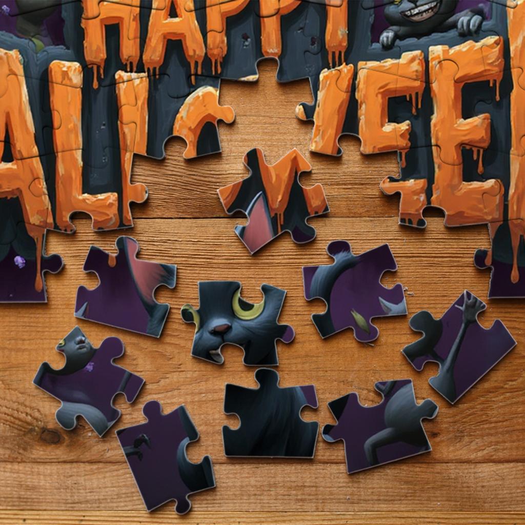 Пазл на Хэллоуин – Пазл для семейных посиделок для украшения дома и досуга