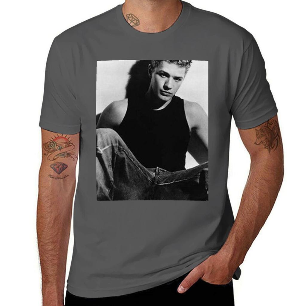 Ryan Phillippe Tshirt Standard Fit Solid Tee Shirt