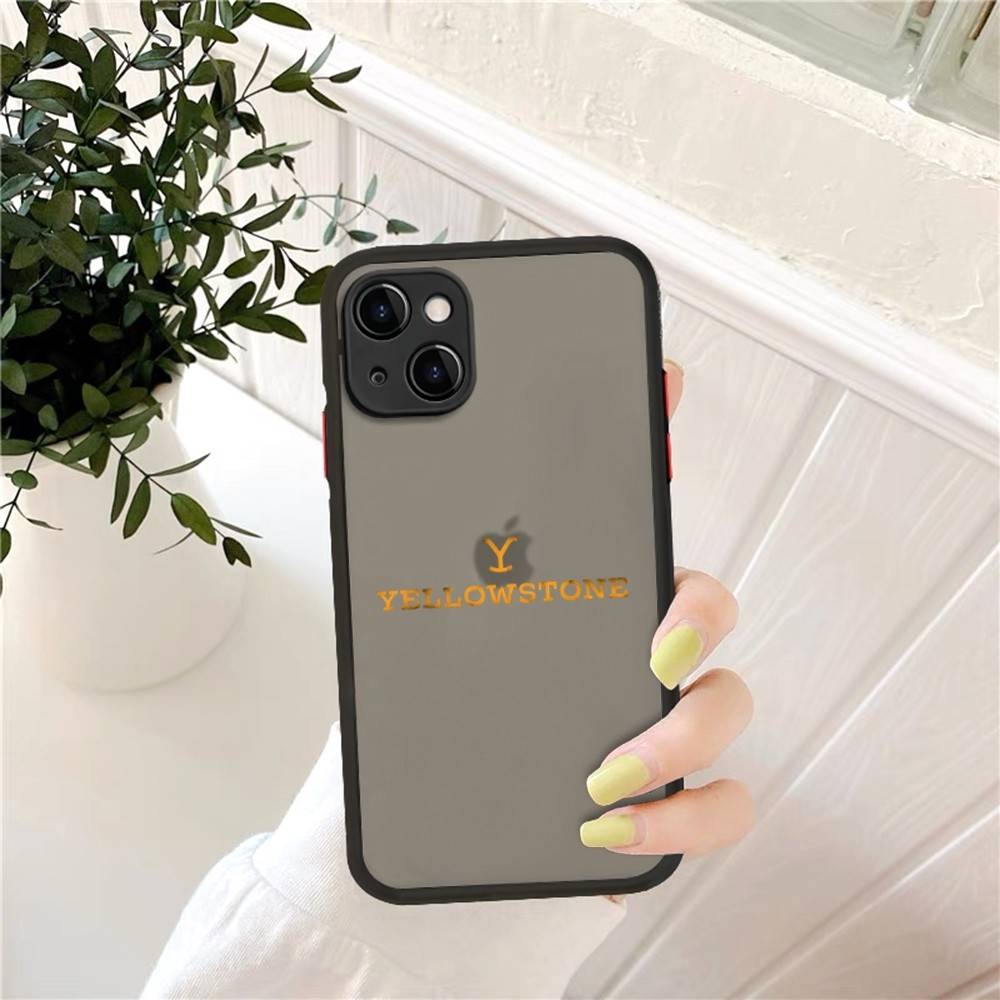 Y-Yellowstone Logo For IPhone Air 16 15 14 Plus 13 12 11 Pro Max Matte Cover Jelly Shockproof Phone Case