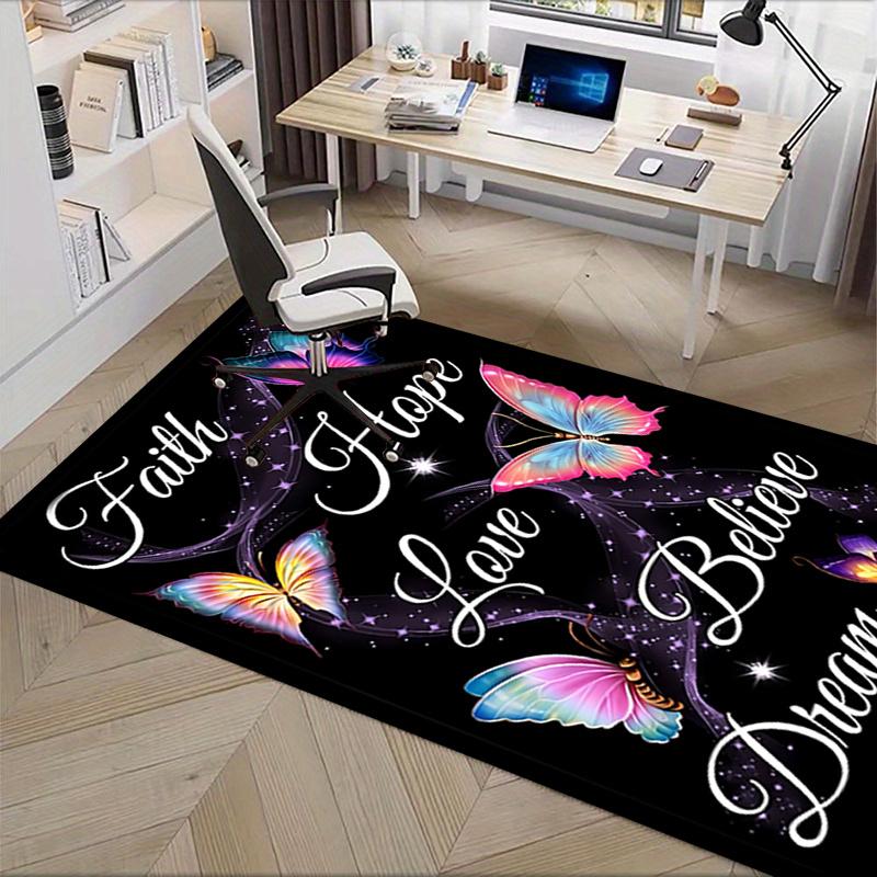 Faith Hope Love Chair Mat Office Carpet Decor for Home, Living Room, Bedroom, Various Rooms Gift Idea