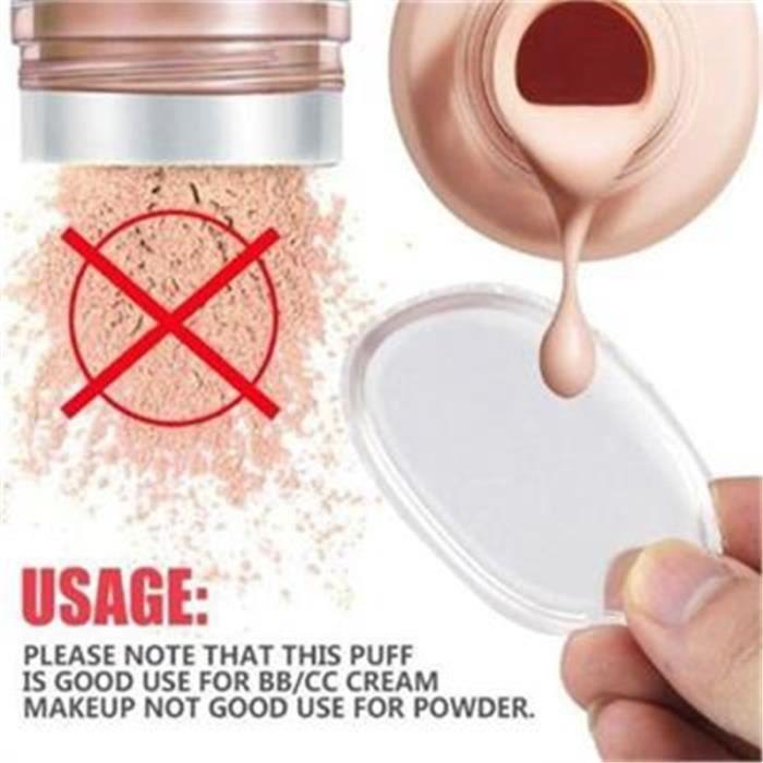 Éponge à Maquillage - Beauty - Silicone - Applicateur Fond de Teint - Transparent - Forme de Feuille