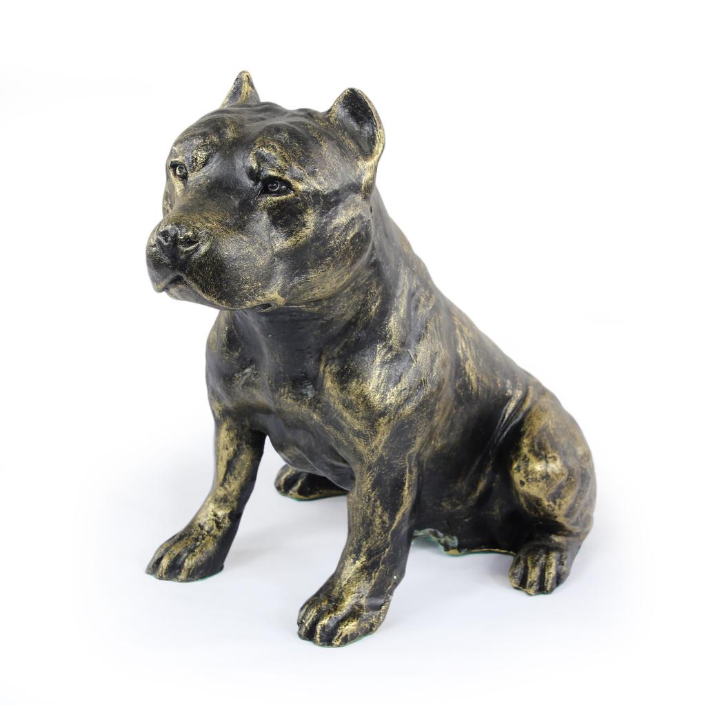 American Staffordshire Terrier, Amstaff - Dog Statue, Sitting Dog for Desk, Decoration for the Living Room of a Dog Lover by Art-Dog