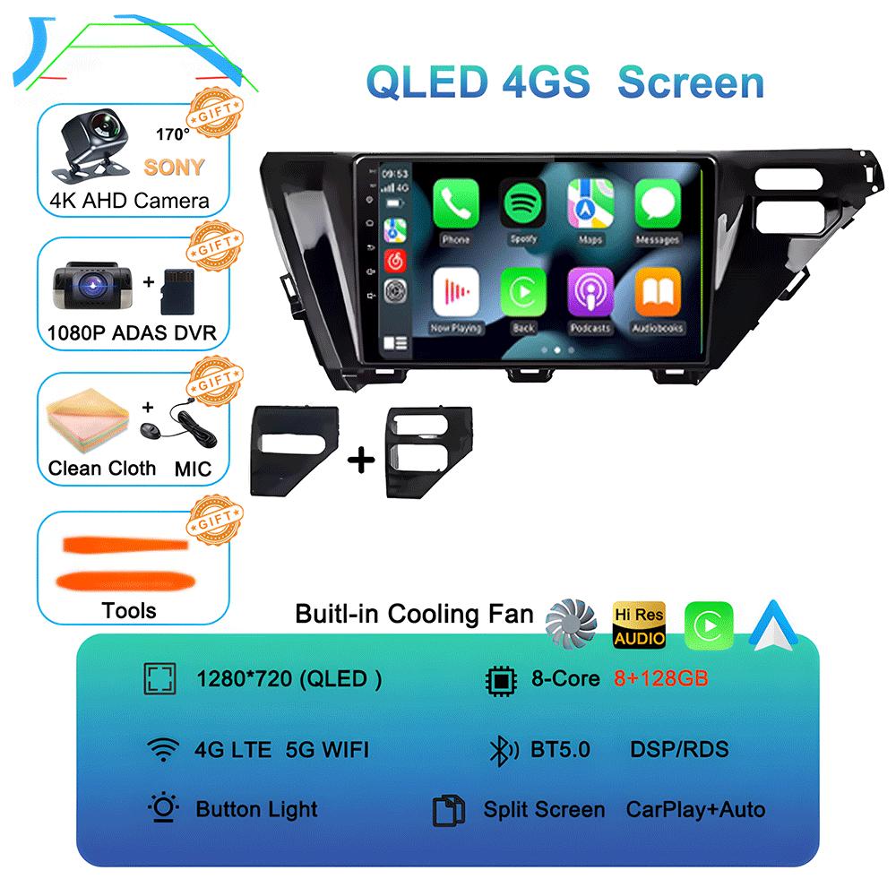 Для Toyota Camry 8 XV 70 2017 2018 2019 2020 Android 14 автомобильный стерео радио навигация GPS мультимедийный плеер головное устройство