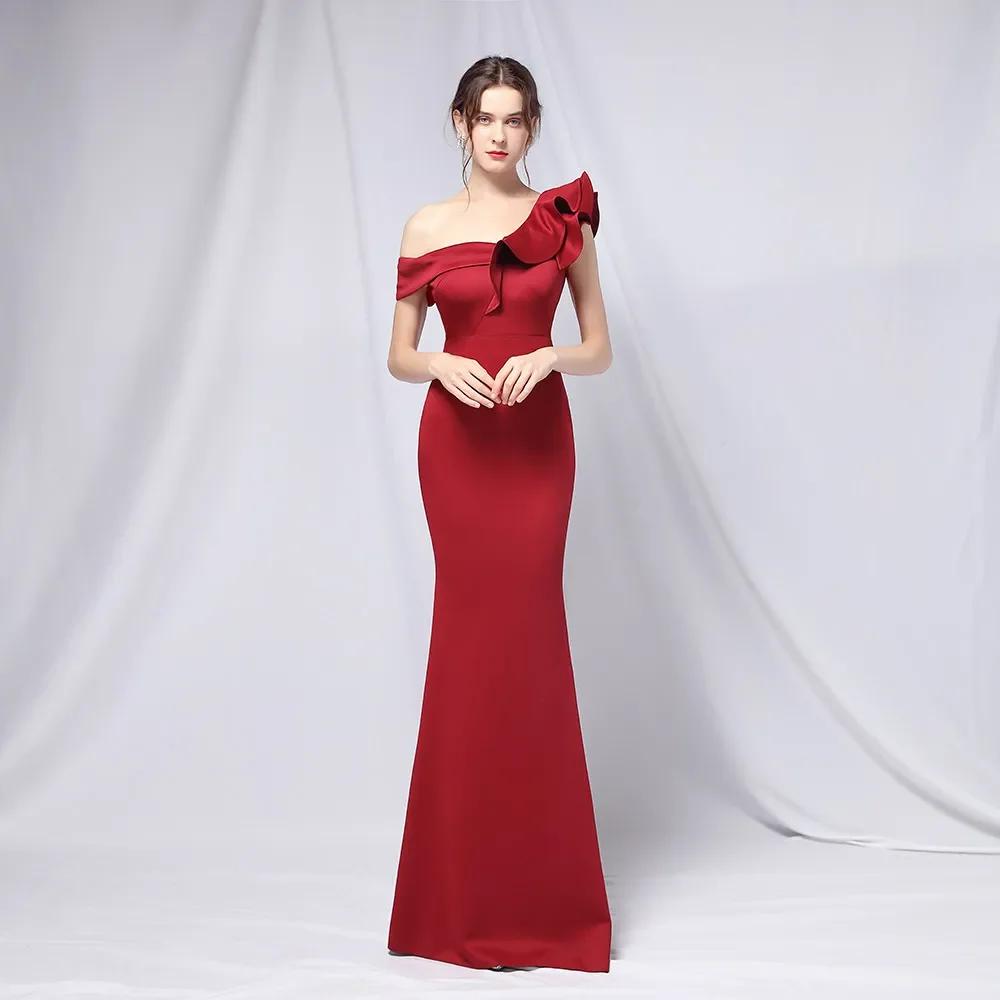 Long Evening Reception Playing Party Dress Self-wedding Shoot Guest Review Many Mermaid Elegant Bridesmaid Prom Korean  2024
