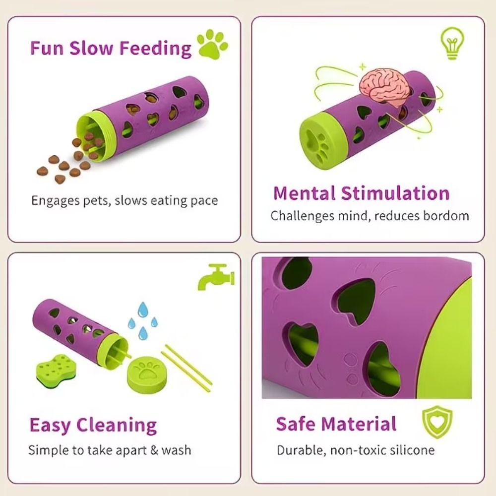 Dog Paw Pattern Pet Leaking Food Toy Teeth Grinding Pet Snack Roller  Pet Self-play