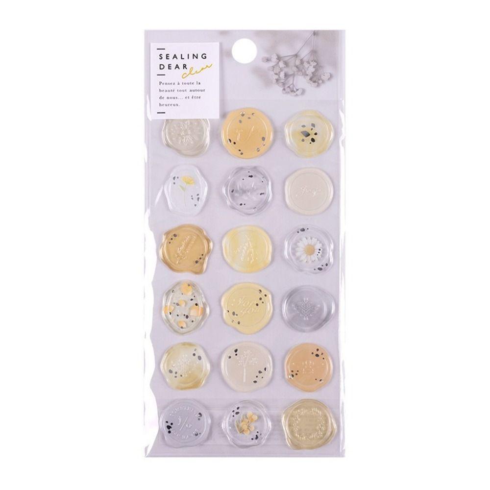 Transparent Retro Wax Stamp Sticker Decorative Envelope Seal Sticker DIY Scrapbooking