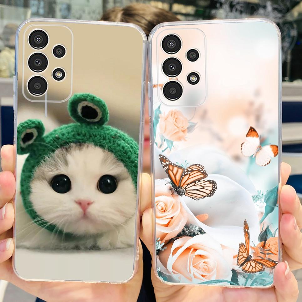 For Samsung A13 M13 M23 M33 Galaxy Case Flowers Butterfly Astronaur Phone Case Back Cover Soft Bumper Samsung Galaxy A13 M23 Bag