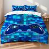 Размер Кровать в мешке 3/4 предмета Игровой постельный комплект для мальчиков Синее геймерское одеяло с комплектом простыней для детей, подростков Крутое стеганое одеяло с видеоигрой
