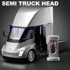 1:24 Tesla Semi Truck Trailer Metal Alloy Diecast Truck Trailer Model Sound & Light Collection Car Model Toy Gift With Boys C325