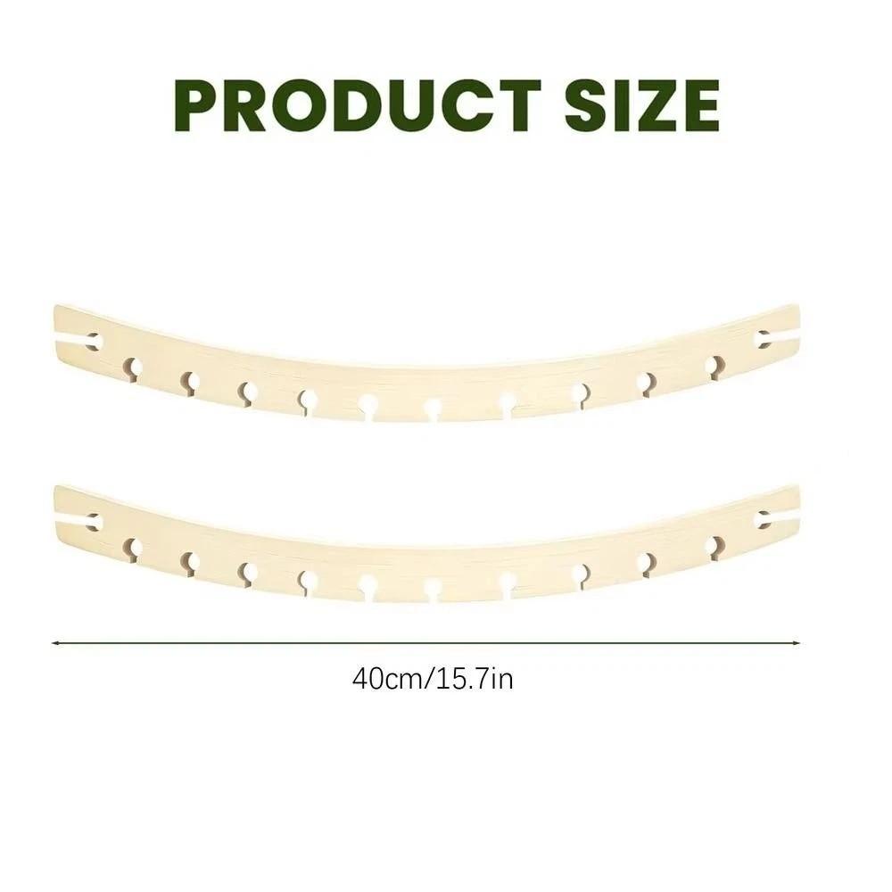 2Pcs Sturdy Hammock Curved Support Stick 2 Pieces Wooden Spreader Bars Garden Patio Backyard