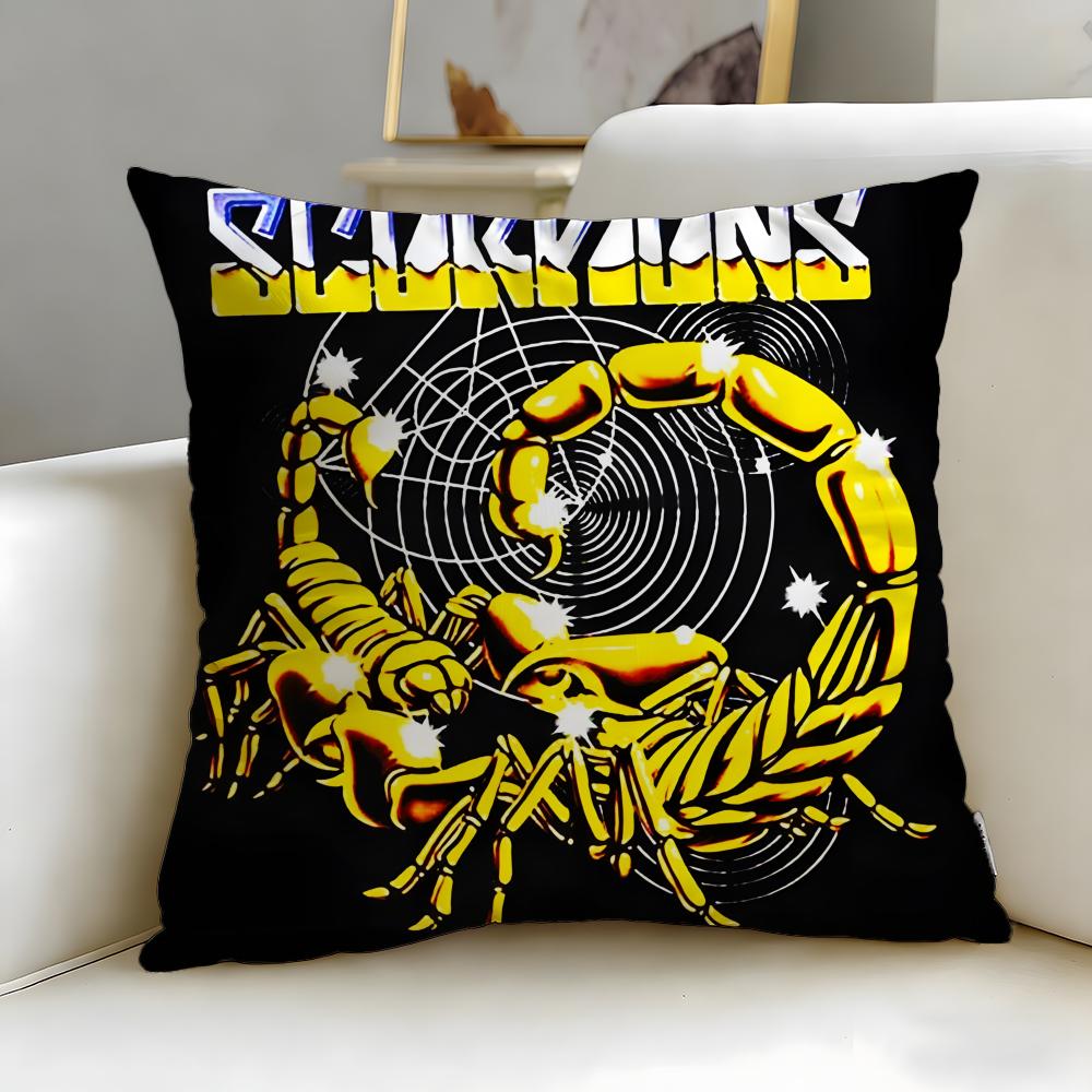 Классическая группа Scorpions Наволочка Мягкая Легко стирающаяся Подушка Универсальная для Дивана Кровати Путешествий и Офиса