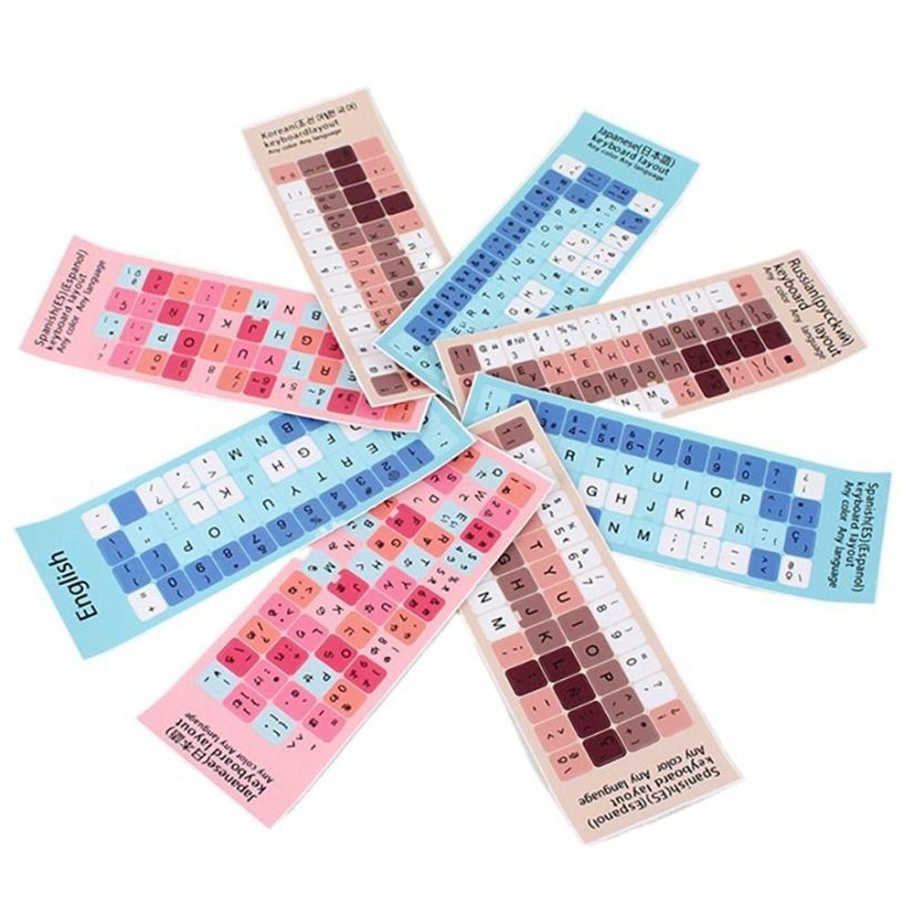 English Keyboard Sticker Russian Letter Laptop Keypad Film Replacement Keyboard Label  Desktop PC
