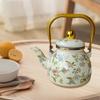 Enamel Kettle 1.2L Leakproof Multifunctional Juice Jar Water Pot Tea Maker for Office Home